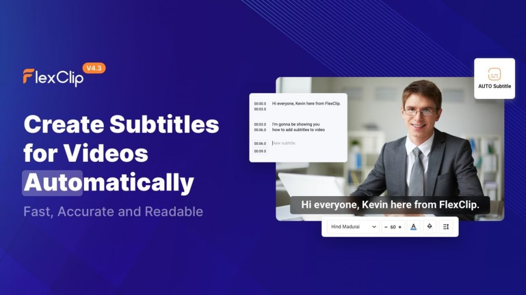 flexclip subtitle generator